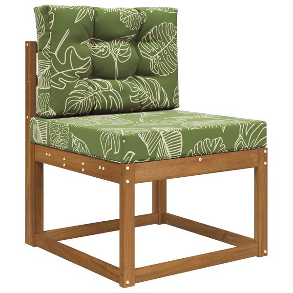 vidaXL Sofakissen f&uuml;r drau&szlig;en 2 pcs Blattdesign Polyester