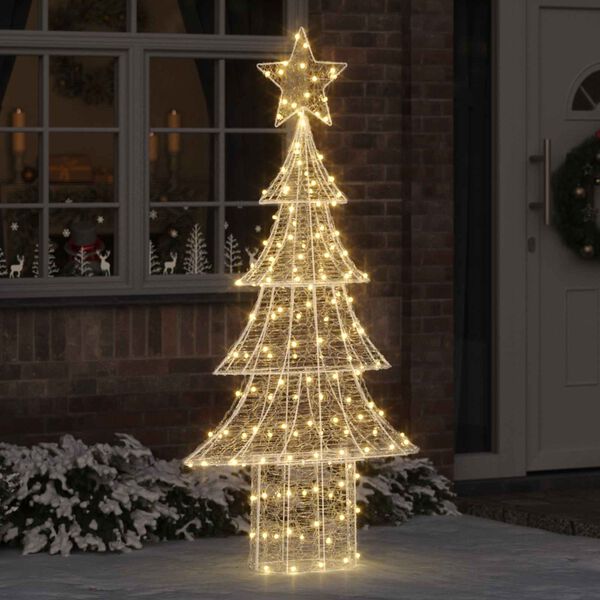 vidaXL Weihnachtsbaum mit 240 LEDs Warmweiß 180 cm Acryl