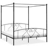 vidaXL Himmelbett-Gestell Schwarz Metall 180 x 200 cm