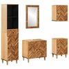 vidaXL Badezimmerschrank-Set 5 stk. 62 x 33 x 58 cm Massivholz Mango