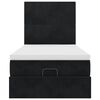 vidaXL Ottoman-Bett mit Matratzen Schwarz 80x200 cm Samt