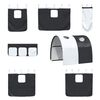 vidaXL Kinder-Etagenbett Schwarz 79,5 x 200 cm Metall