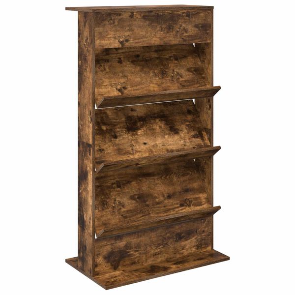 vidaXL Magazinregal Ger&auml;ucherte Eiche 70 x 41 x 126 cm Holzwerkstoff