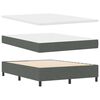 vidaXL Boxspringbett mit Matratze Dunkelgrau 140 x 190 cm Stoff