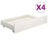 vidaXL Himmelbett-Gestell 4 Schubladen Wei&szlig; Kiefernholz 160x200cm