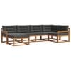 vidaXL Outdoor-Sofagarnitur 6 stk. Natur und Anthrazit