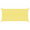 vidaXL Sonnensegel Gelb und Wei&szlig; 4 x 2 m 100 % Polyester Oxford