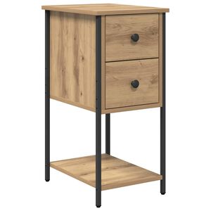 vidaXL Nachttisch Eiche handwerklich 32 x 42 x 70 cm Holzwerkstoff