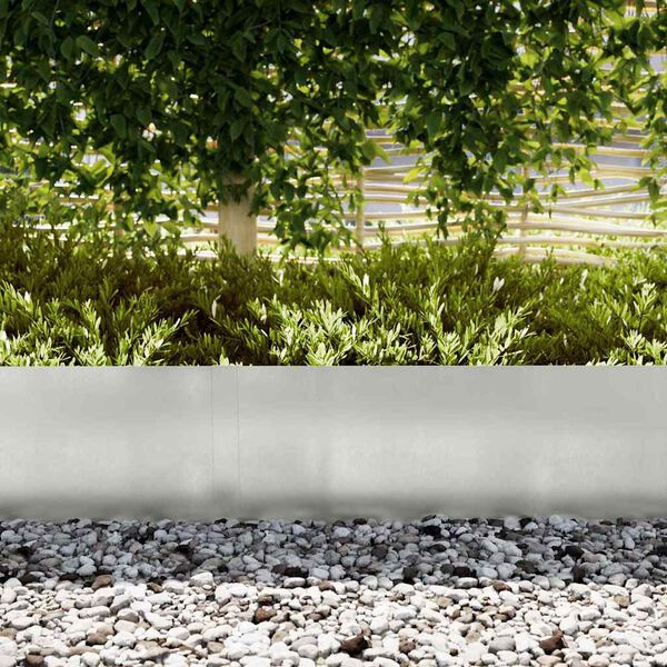 vidaXL Raseneinfassung 20 pcs Silber 100 x 0,05 x 20 cm Edelstahl