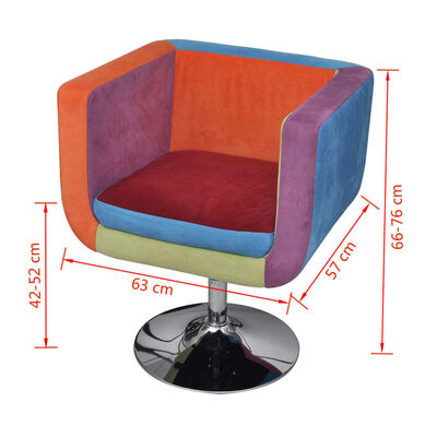 vidaXL Würfel-Sessel mit Patchwork-Design Stoff