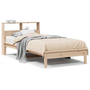 vidaXL Massivholzbett mit Regal ohne Matratze 90x190 cm Kiefer