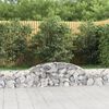 vidaXL Gabionen mit Hochbogen 15 Stk. 300x30x40/60 cm Verzinktes Eisen