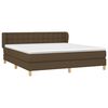 vidaXL Boxspringbett mit Matratze Dunkelbraun 160x200 cm Stoff