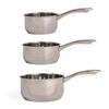 Livoo 3-tlg. Stielkasserolle-Set Edelstahl Silbern