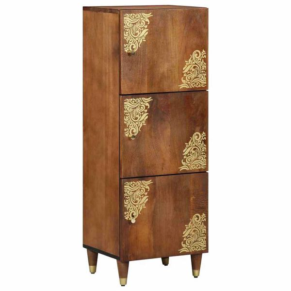vidaXL Highboard mit Regal Braun 40 x 33 x 110 cm Massivholz Mango