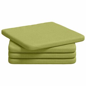 vidaXL Sitzkissen 4 St&uuml;ck Hellgr&uuml;n 40 x 40 x 3 cm Stoff