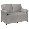 vidaXL 2-Sitzer Sofa Hellgrau 138 x 83 x 95 cm Samt