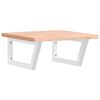 vidaXL Waschbeckenregal Wandmontage Stahl und Massivholz Buche