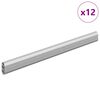 vidaXL Kleiderstange 12 pcs Silber 764 x 15 x 29 mm Aluminiumlegierung
