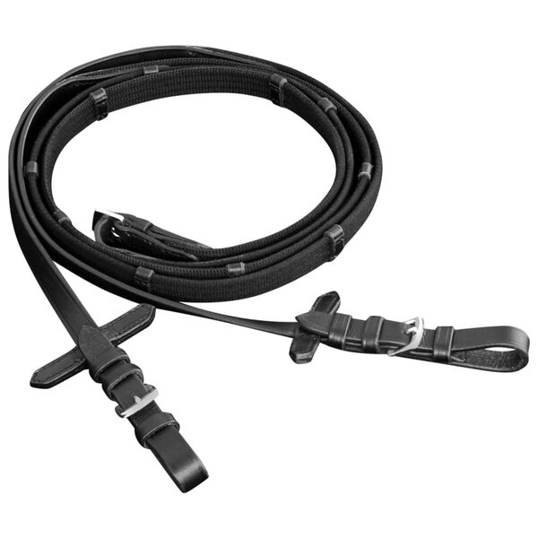 Leder Trense Trensenzaum mit Z&uuml;geln und Gebi&szlig; schwarz Pony