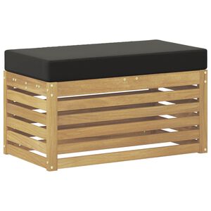vidaXL Outdoor Hocker Bank Massivholz Akazie Wei&szlig;