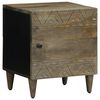 vidaXL Nachttisch Hellgrau 40x33x46 cm Massivholz Mango