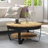 vidaXL Couchtisch Raues Massives Mangoholz 65x32 cm