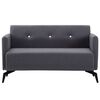 vidaXL 2-Sitzer-Sofa Stoff 115x60x67 cm Dunkelgrau
