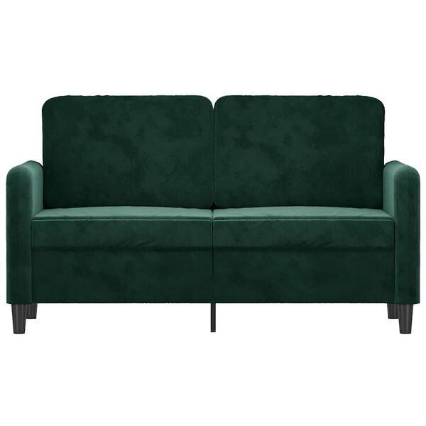vidaXL 2-Sitzer-Sofa Dunkelgr&uuml;n 120 cm Samt