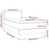 vidaXL Boxspringbett mit Matratze Dunkelblau 100x200 cm Samt
