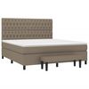 vidaXL Boxspringbett mit Matratze Taupe 180x200 cm Stoff