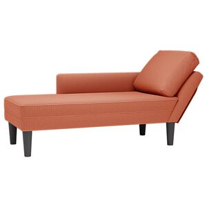 vidaXL Chaiselongue mit Kissen Rot-orange Cordstoff