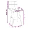 vidaXL Barhocker 2 Stk. Taupe Stoff