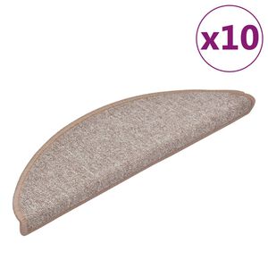 vidaXL Stufenmatten 10 Stk. 56x17x3 cm Hellbraun Halbrund