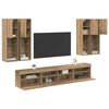 vidaXL TV-Wandschrank-Set mit LED-Lichtern 7 pcs Artisan-Eiche