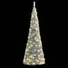 vidaXL Pop-Up-Weihnachtsbaum K&uuml;nstlich Beschneit 150 LEDs 180 cm