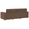 vidaXL Sofa 3 pcs Braun 220 x 80 x 84 cm Leinenmischgewebe
