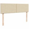 vidaXL Ottoman-Bett mit Matratzen Creme 180x200 cm Stoff