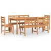 vidaXL 5-tlg. Garten-Essgruppe Massivholz Teak