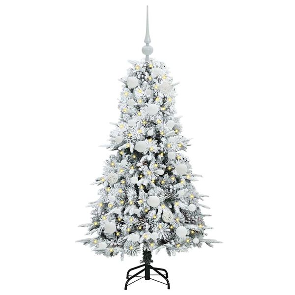 vidaXL K&uuml;nstlicher klappbarer Weihnachtsbaum Wei&szlig; 120 cm PE und PVC