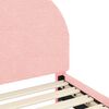 vidaXL Kinderbettgestell mit Kopfteil Rosa 90 x 190 cm Schafstoff