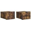 vidaXL Wandmontierter Nachttisch 2 pcs Ger&auml;ucherte Eiche Holzwerkstoff