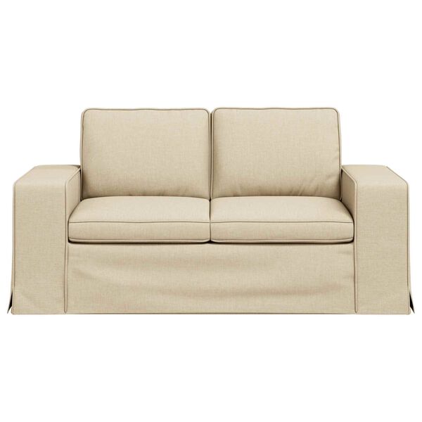 vidaXL Sofa Creme Gesamtabmessungen: 162 x 80 x 82 cm (B x T x H) Samt
