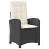 vidaXL 9-tlg. Garten-Essgruppe mit Kissen Schwarz Poly Rattan