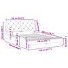 vidaXL Bettgestell ohne Matratze Hellgrau 140x200 cm Samt