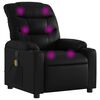 vidaXL Massage-Relaxsessel, Kunstleder, Schwarz
