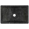 vidaXL Waschbecken 45x30x12 cm Marmor Hochglanz-Schwarz