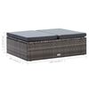 vidaXL 2-tlg. Garten-Lounge-Set mit Auflagen Poly Rattan Grau