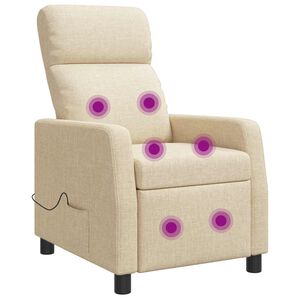 vidaXL Massage Relaxsessel Creme Stoff