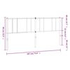 vidaXL Kopfteil Metall Wei&szlig; 180 cm
